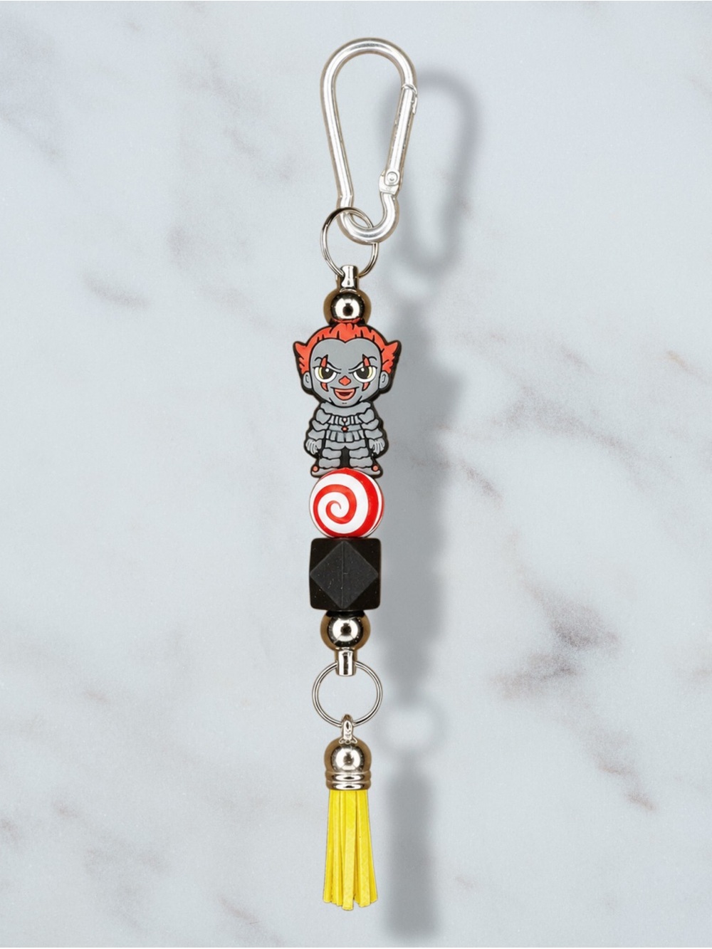 Pennywise the Clown Bag Charm Keychain with Tassel